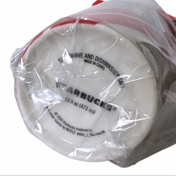 STARBUCKS Mug Valentines Heart Arrows Tall 16oz Coffee Cocoa Stripe NWT - Picture 5 of 8